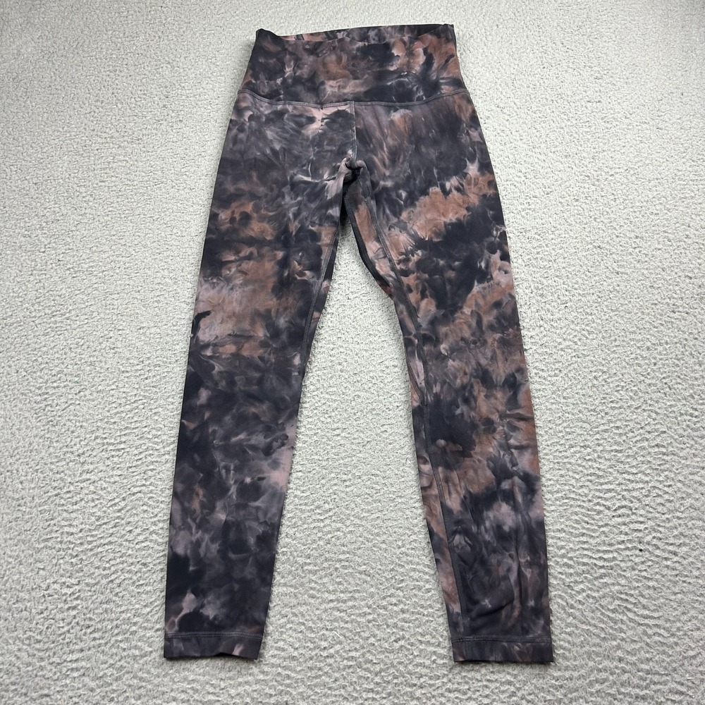 Lululemon Align High-Rise Pant 25" Diamond Dye Graphite Grey Pink Pastel Size 6